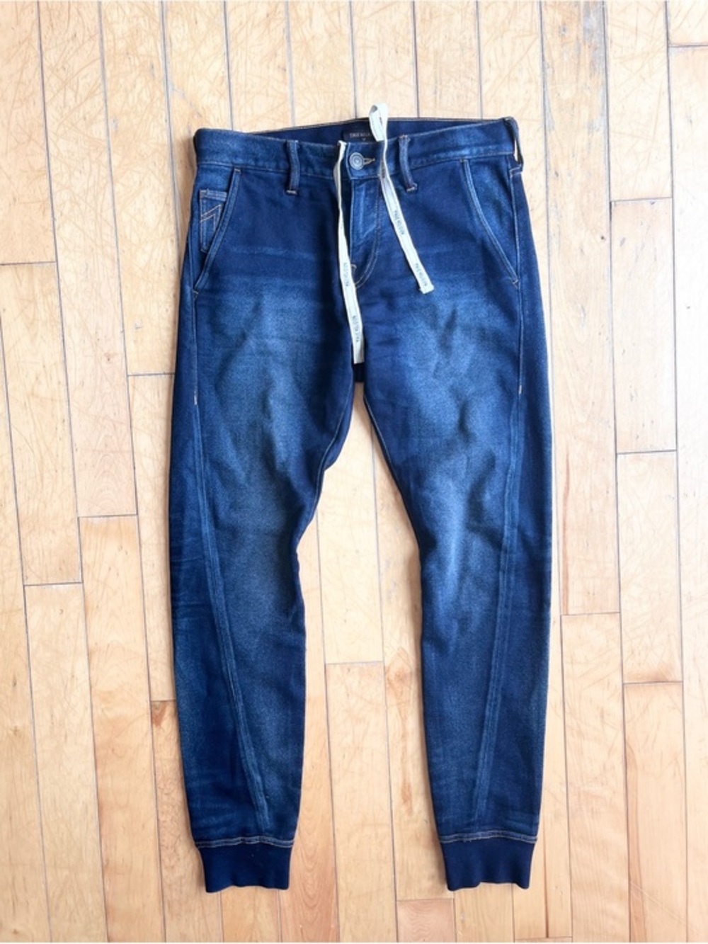 True Religion Jogger Denim Sweatpant Hybrid Streetwear Jeans Size 29